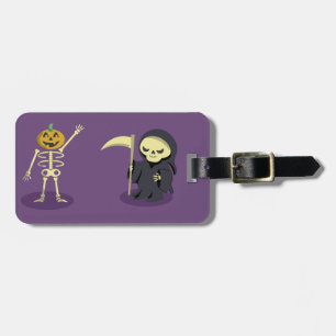 Etiqueta Para Maletas Halloween Skeleton Dracula Mummy Grim Reaper