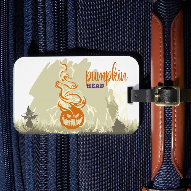Etiqueta Para Maletas Halloween Stamp Collection "Pumpkinhead" (Anverso In Situ 4)