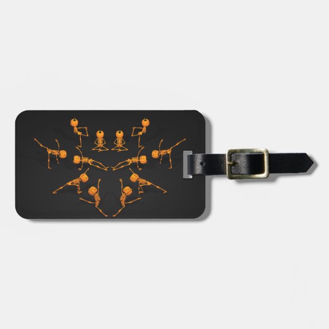 Etiqueta Para Maletas Halloween Yoga Class (Frente Horizontal)
