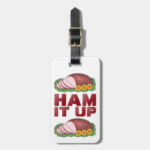 Etiqueta Para Maletas HAM IT UP Funny Foodie Holiday Foodie Glazed Pink