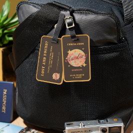 Etiqueta Para Maletas Hamburgo Alemania Retro Viaje de Vintage