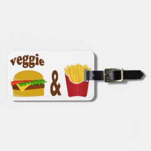 Etiqueta Para Maletas Hamburguesa de verduras y frijoles