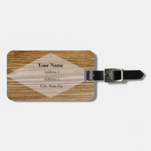 Etiqueta Para Maletas HAMbyWG Id. de equipaje de impresión de madera o e