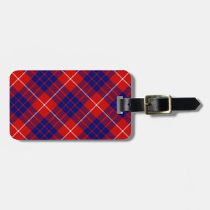 Etiqueta Para Maletas Hamilton tartan azul violeta