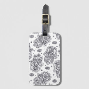 Etiqueta Para Maletas Hamsa dibujado mano inspirado
