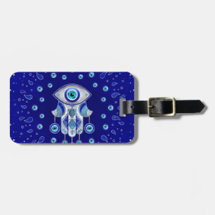 Etiqueta Para Maletas Hamsa Hand-Evil Eye Amulet