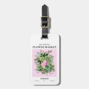 Etiqueta Para Maletas Harlem del colorido mercado de flores de Nueva Yor