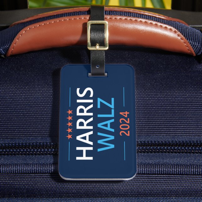 Etiqueta Para Maletas Harris Walz 2024 para presidente (Anverso In situ 2)