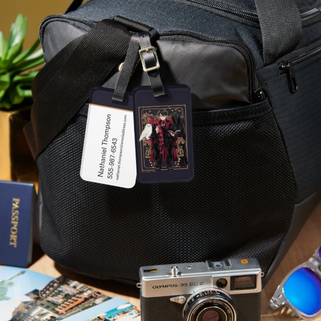 Etiqueta Para Maletas HARRY POTTER™ | Asiento de Anime HARRY POTTER™ (Anverso & Reverso)