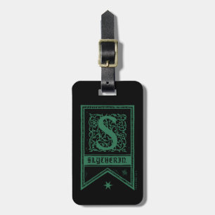Etiqueta Para Maletas Harry Potter   Banner de Monograma de Slytherin