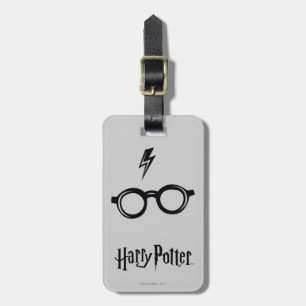 Etiqueta Para Maletas Harry Potter   Cicatriz y gafas relámpago
