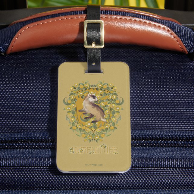 Etiqueta Para Maletas HARRY POTTER™ | Escudo HUFFLEPUFF™ (Anverso In situ 2)