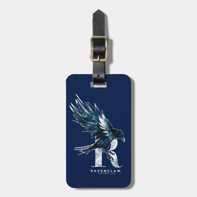 Etiqueta Para Maletas Harry Potter | RAVENCLAW™ Raven acuarela (Frente Vertical)