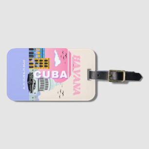 Etiqueta Para Maletas Havana Cuba Travel Art