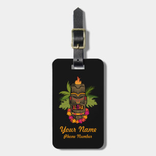 Etiqueta Para Maletas Hawaiana de Tiki