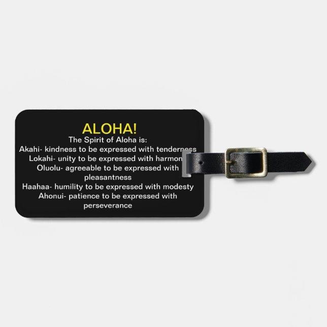 Etiqueta Para Maletas Hawaii Aloha (Frente Horizontal)