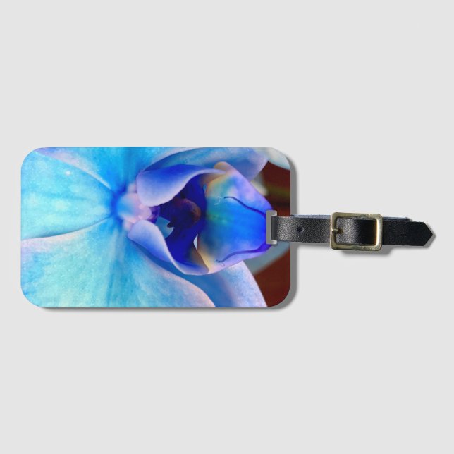 Etiqueta Para Maletas Hawaii azul (Anverso horizontal)