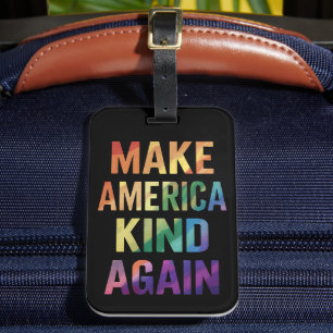 Etiqueta Para Maletas Haz que América sea amable de nuevo Arcoíris LGBTQ