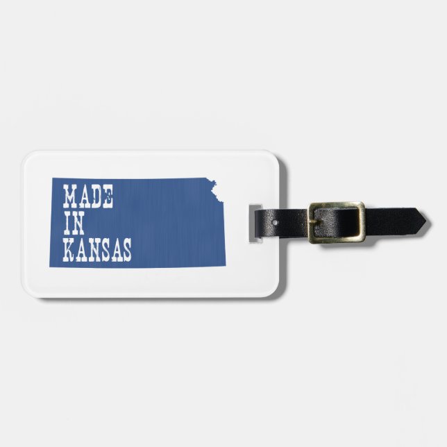 Etiqueta Para Maletas Hecho en Kansas (Frente Horizontal)