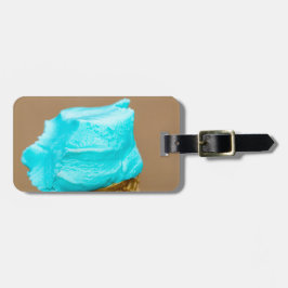 Etiqueta Para Maletas Helado con macro de gofre