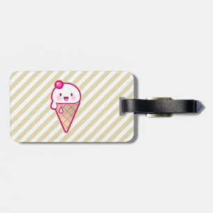 Etiqueta Para Maletas Helado de Kawaii