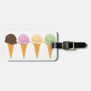 Etiqueta Para Maletas Helados de Crema
