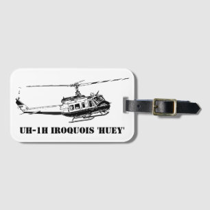 Etiqueta Para Maletas Helicóptero del Iroquois de UH-1H