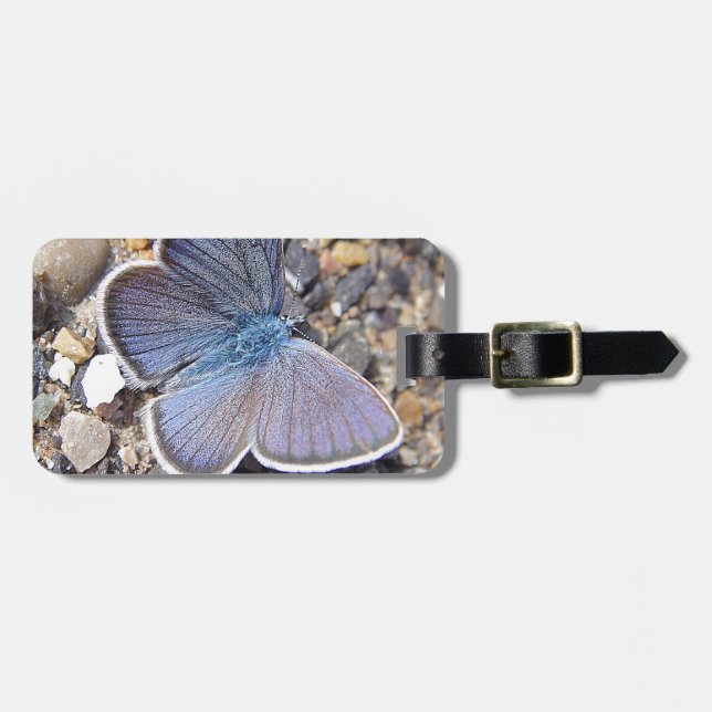 Etiqueta Para Maletas Hellblauer Schmetterling (Frente Horizontal)