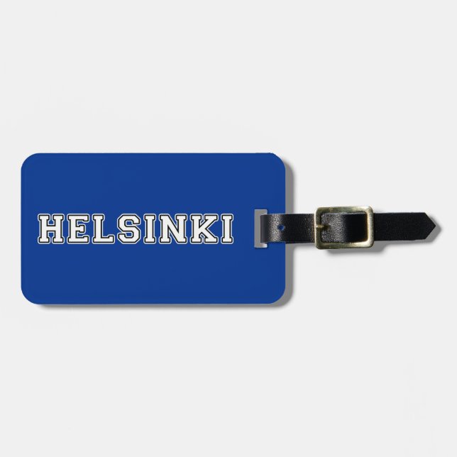 Etiqueta Para Maletas Helsinki Finlandia (Frente Horizontal)