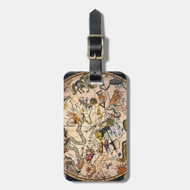 Etiqueta Para Maletas Hemisferio celestial, 1790 (Frente Vertical)