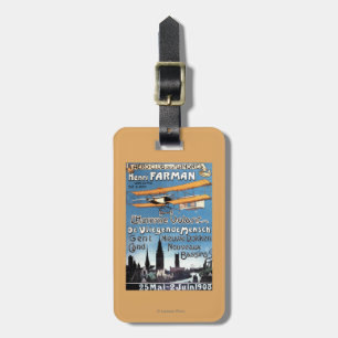 Etiqueta Para Maletas Henry Farman vuela el poster del promo del hombre