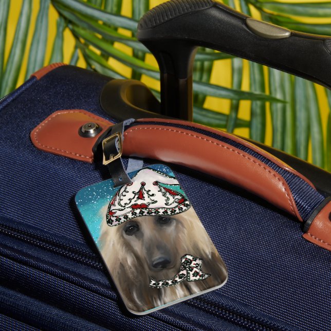 Etiqueta Para Maletas Herido blanco afgano (Anverso In situ 1)