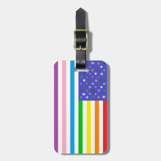 Etiqueta Para Maletas Hermosa bandera de los EE. UU.