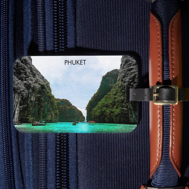 Etiqueta Para Maletas Hermosa vista aérea de Phuket Thailand (Anverso In Situ 4)