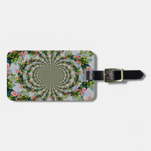 Etiqueta Para Maletas Hermosas rosas rojas rosadas retro acuarela floral