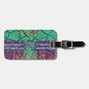 Etiqueta Para Maletas Hermoso barro rajado rústico cura el arte de texto