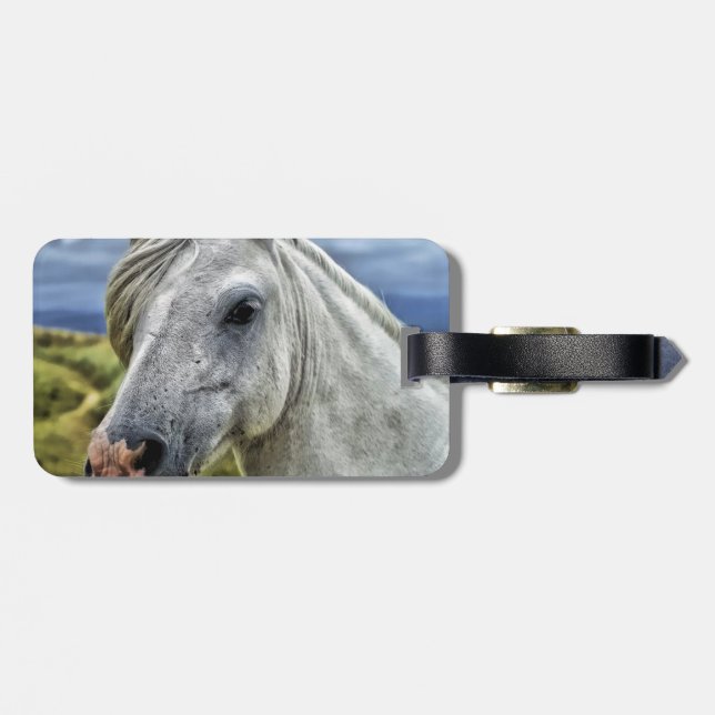 Etiqueta Para Maletas Hermoso caballo (Atrás Horizontal)