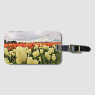 Etiqueta Para Maletas Hermoso Campo Tulipán, Oregón
