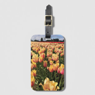 Etiqueta Para Maletas Hermoso Campo Tulipán, Oregón