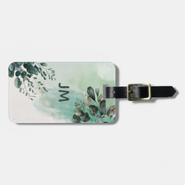 Etiqueta Para Maletas Hermoso diseño de hojas de acuarela