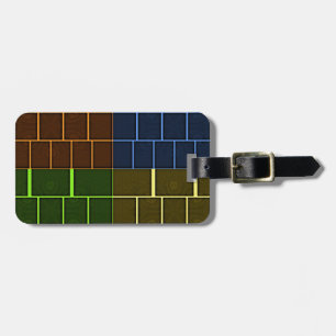 Etiqueta Para Maletas Hermoso diseño geométrico en color arcoiris