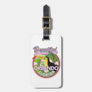 Etiqueta Para Maletas Hermoso logo de viaje a Miami Orlando