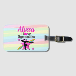 ETIQUETA PARA MALETAS HERMOSO ME ENCANTA EL DISEÑO DE GIMNASTICAS