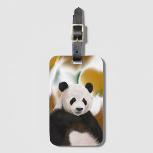Etiqueta Para Maletas Hermoso Panda Bear Resumen Fondo