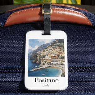 Etiqueta Para Maletas Hermoso Positano Italia Pintura de paisajes