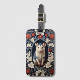Etiqueta Para Maletas Hermoso Possum Inspirado en Flores de William Morr
