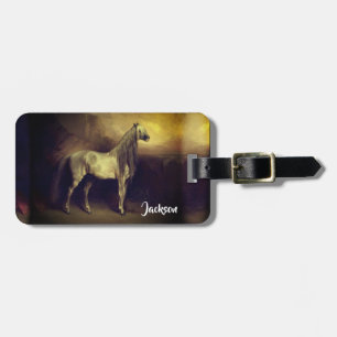Etiqueta Para Maletas Hermoso Stallion Gray Arabian  