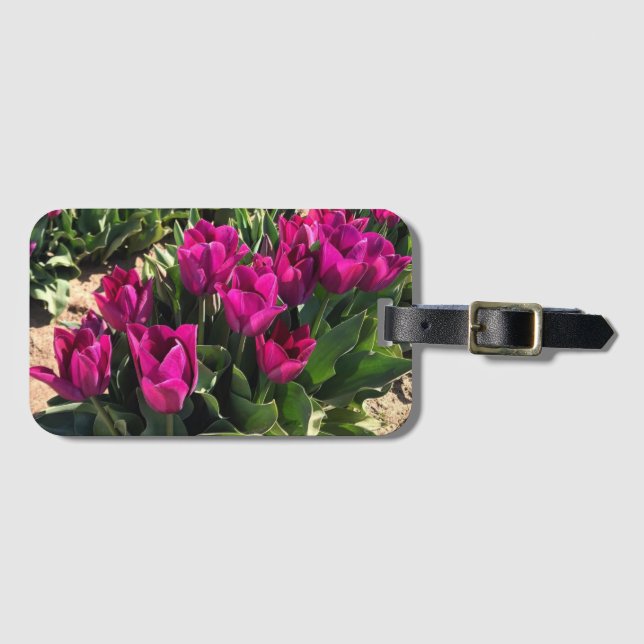 Etiqueta Para Maletas Hermosos Tulips (Anverso horizontal)