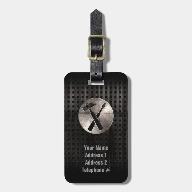 Etiqueta Para Maletas Herramientas de carpintero rígido (Frente Vertical)