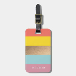 Etiqueta Para Maletas Heues y Faux Gold personalizados